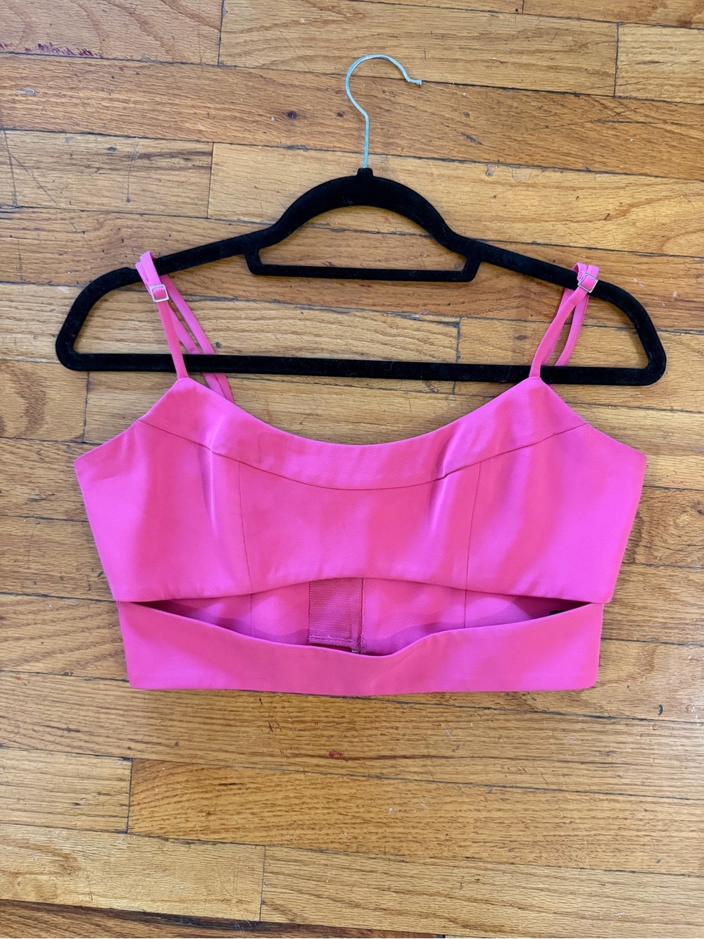NBD Hot Pink Cutout Crop Cami